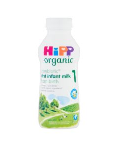 HiPP Organic 1 First Infant Baby Milk Ready to Feed Liquid Formula, from Birth (6 x 470ml) 