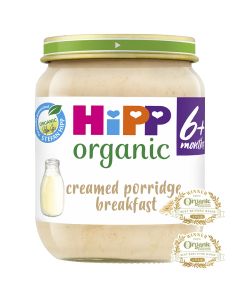 HiPP Organic Creamed Porridge Breakfast Baby Food Jar 6+ Months (6 x 125g)