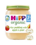 HiPP Organic Rice Pudding with Apple & Pear Baby Food Jar 7+ Months (6 x 160g)