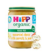 HiPP Organic Macaroni Cheese With Carrots & Peas Baby Food Jar 7+ Months (6x190g)