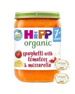 HiPP Organic Spaghetti with tomatoes & mozzarella Baby Food Jar 7+ Months (6 x 190g)